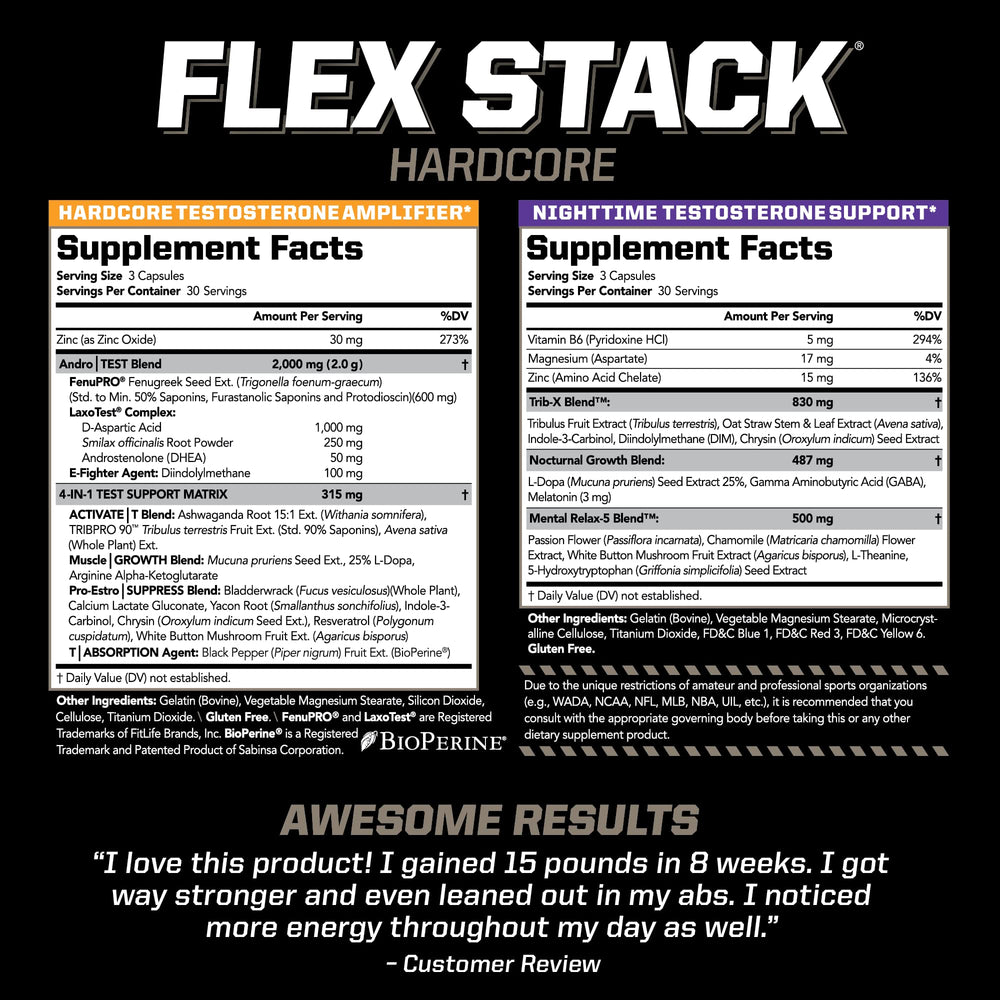 PMD Sports Flex Stack Z-Test bottle highlighting recovery and restful sleep support.
