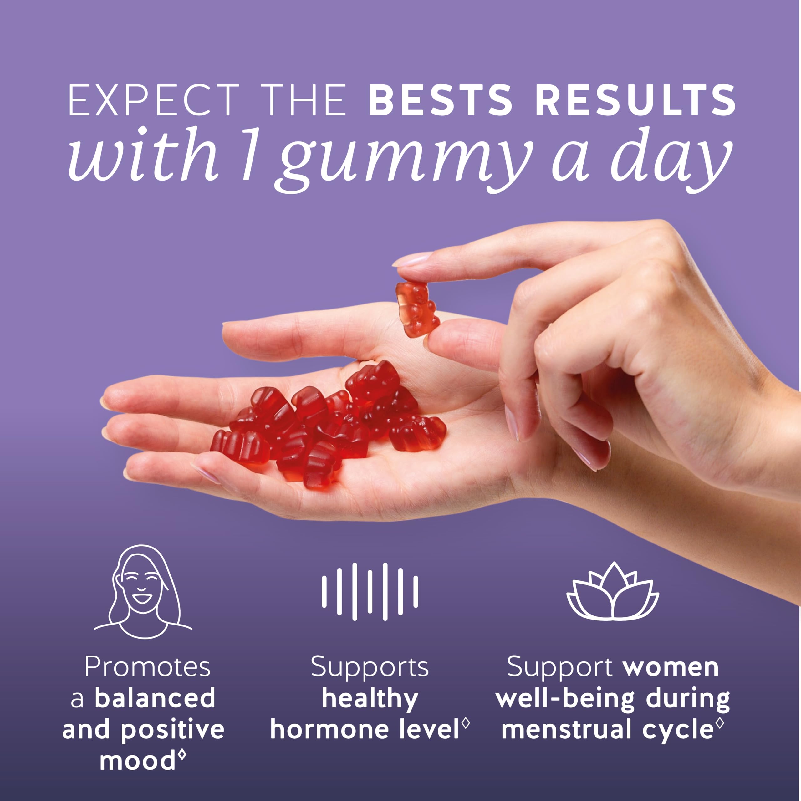 Gummy vitamins targeting hormonal breakouts for PMS relief