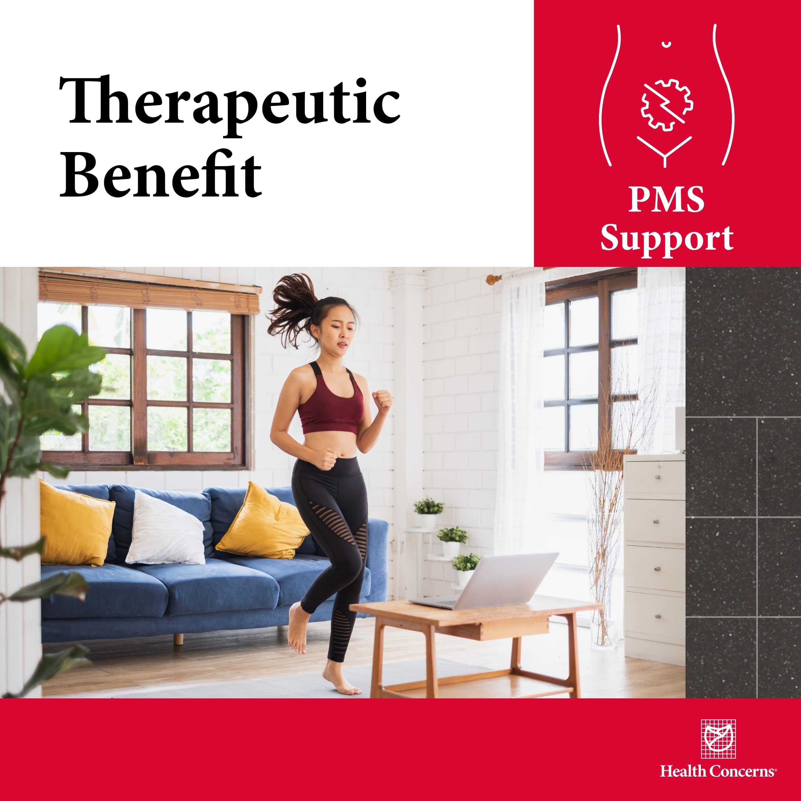 Mood and PMS relief concept for the menstrual cycle