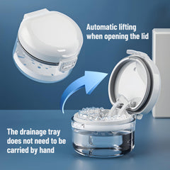 Leak-proof travel denture storage case