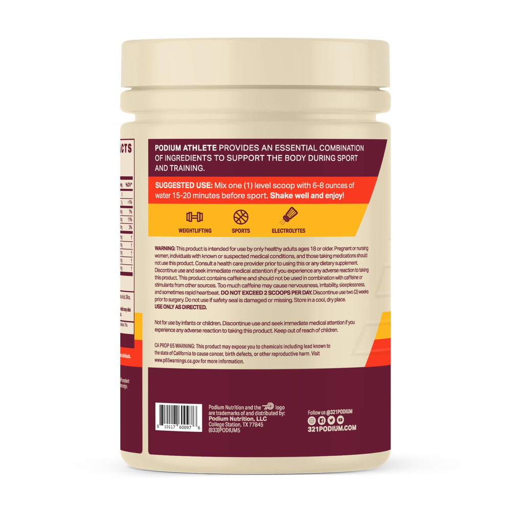 Podium Nutrition blue-raspberry flavor mix with refreshing taste and easy prep