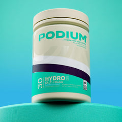 Podium Nutrition Hydro + Salt betaine hydration graphic signals endurance.