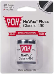 Close-up of nylon multifilament dental floss strands