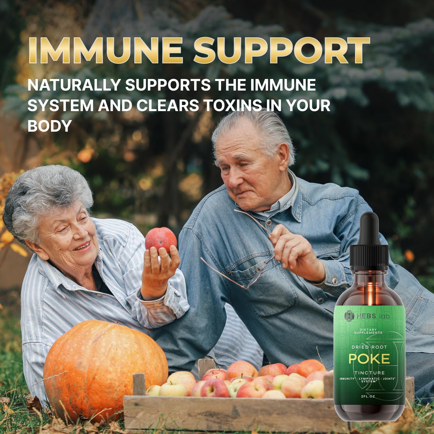 USA made emblem on Poke Root Extract packaging