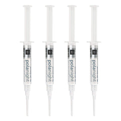 Close-up of PolaNight Spearmint 22% whitening gel tubes