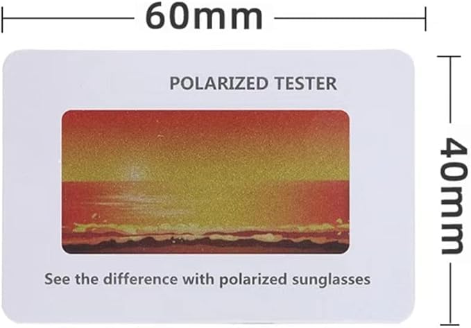 Test card for polarized sunglasses – pattern 2 (60x40mm)