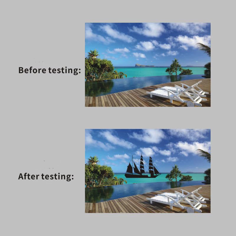 In-store display with Polarized Sunglasses Tester Card in sunglasses shop