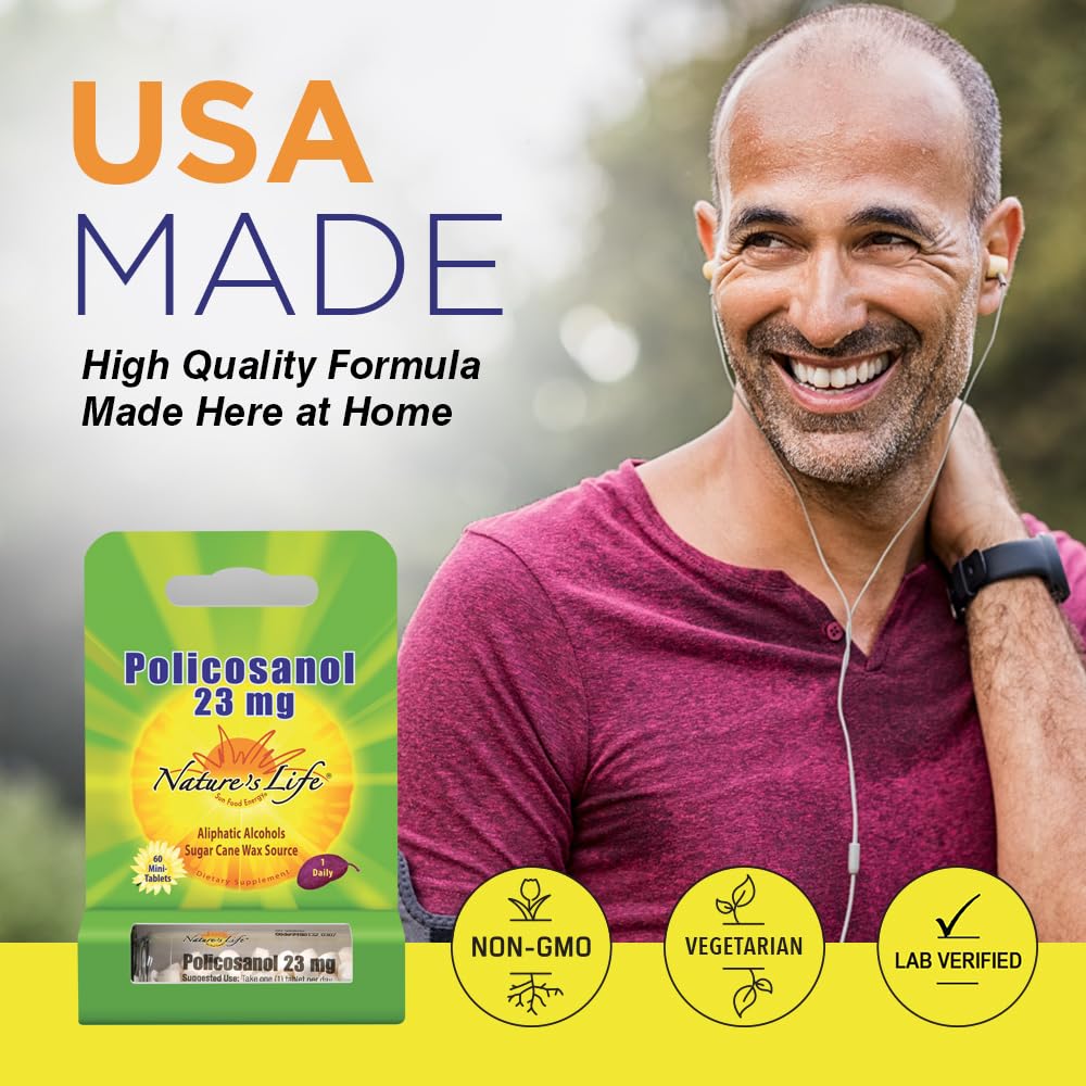 Policosanol 23mg - vegan, gluten-free, non-GMO supplement