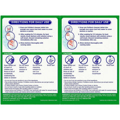 Close-up of Polident 3 Minute Denture Cleanser tablets