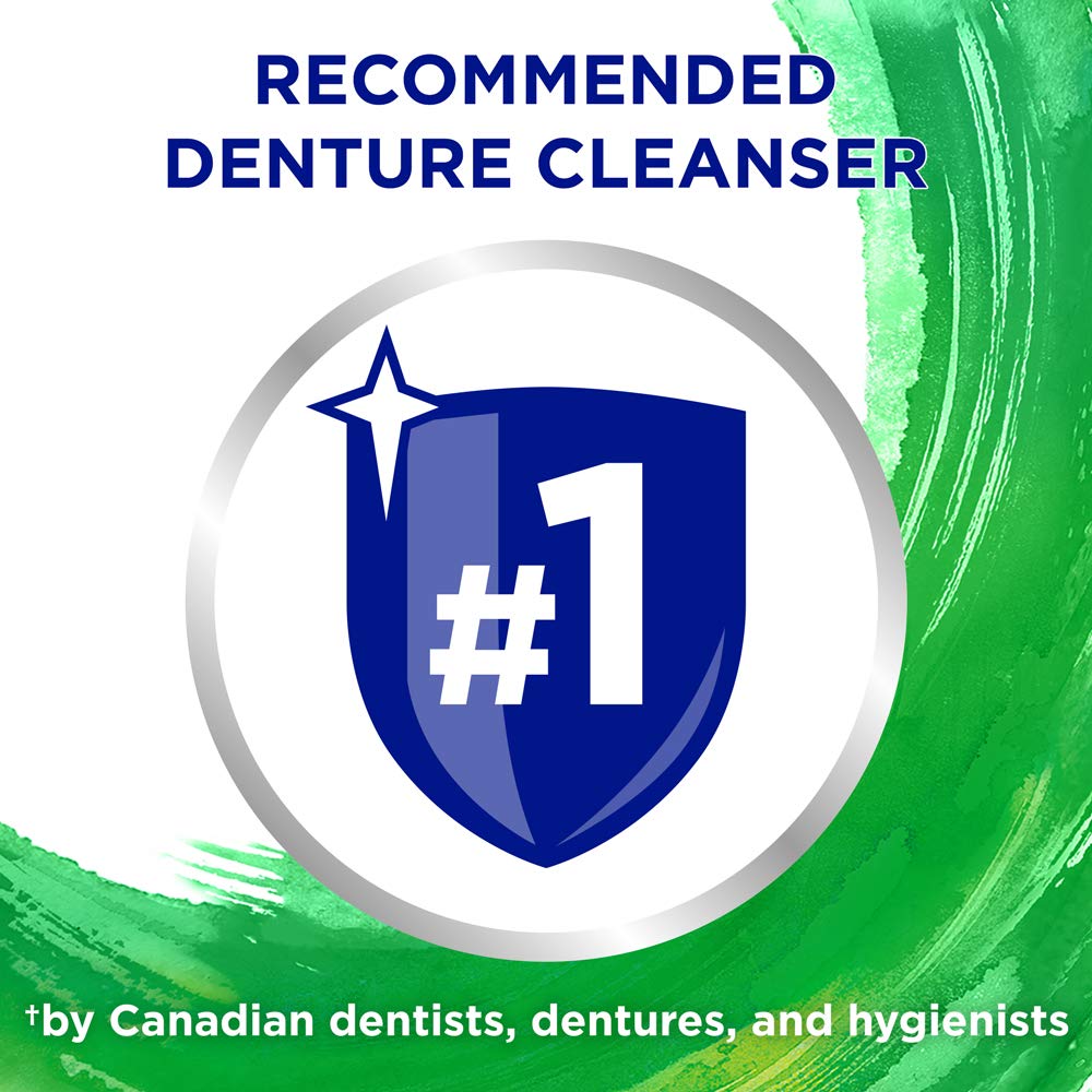 Close-up of 125ml Polident Fresh Cleanse bottle