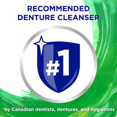Close-up of 125ml Polident Fresh Cleanse bottle