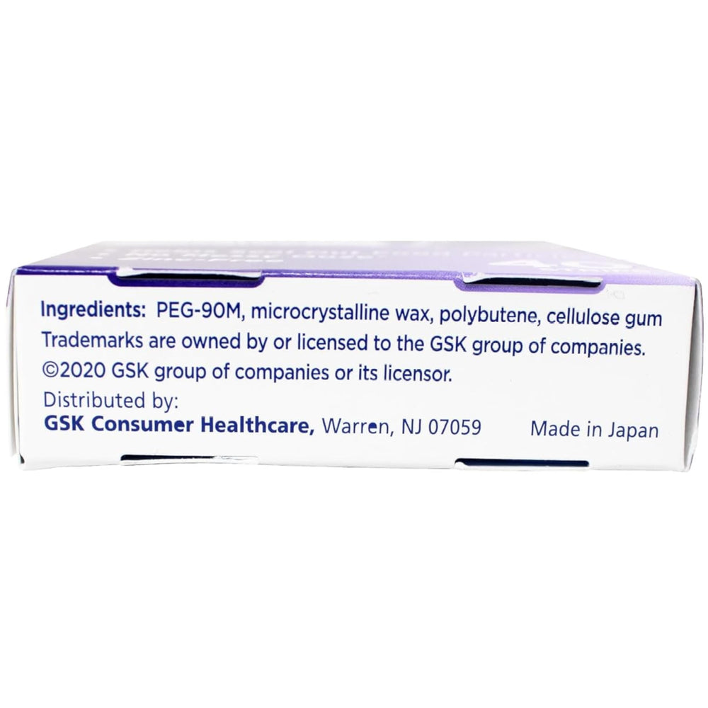 Ingredients: PEG-90M, microcrystalline wax, polybutene, cellulose gum