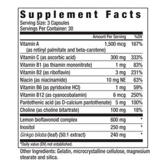 Close-up of Polyflavonol label showing 90 capsules
