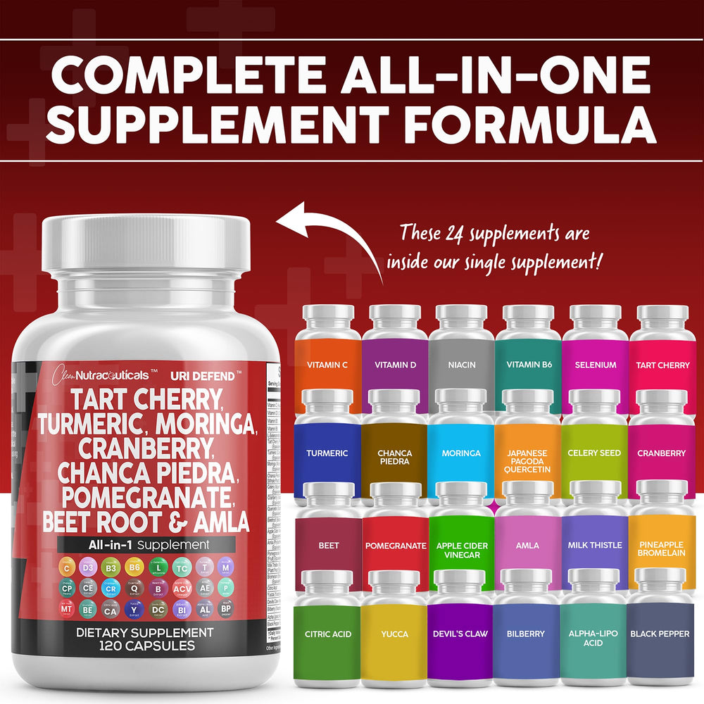 Pomegranate and cranberry capsules with chanca piedra and celery