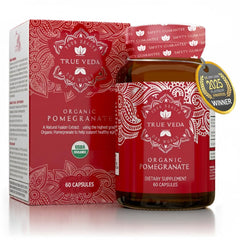 Pomegranate Extract Supplement bottle with 60 vegan capsules