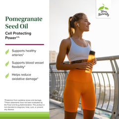 Illustration showing pomegranate seed oil and omega-5