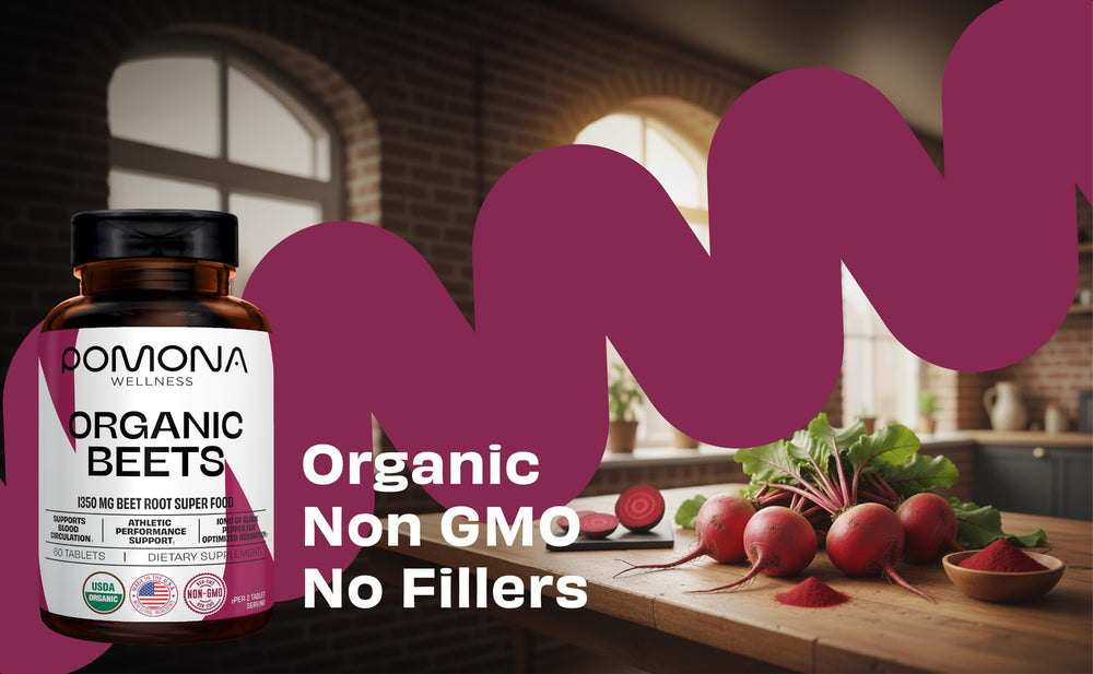 Non-GMO label on Pomona Beetroot Powder container