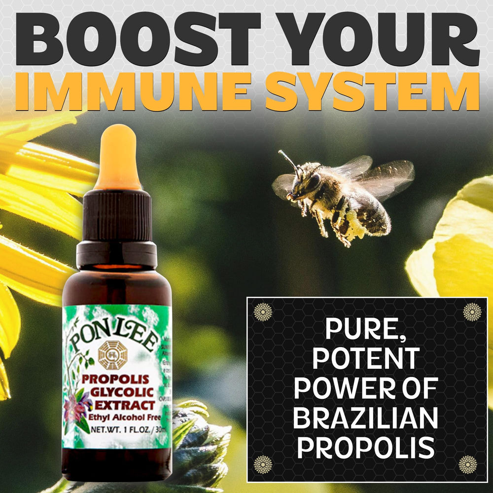 Alcohol-free propolis liquid extract in dropper