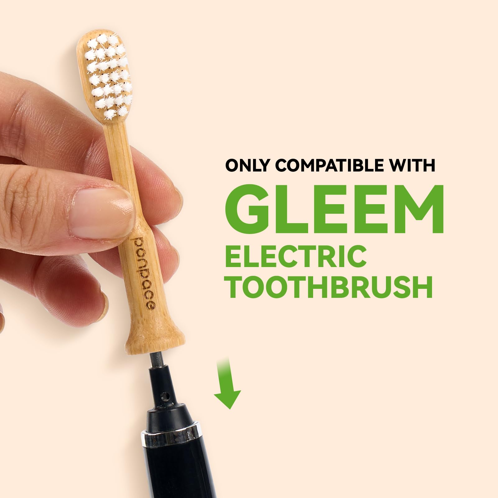 Eco-friendly bamboo body with plant-based bristles (castor oil and nylon)
