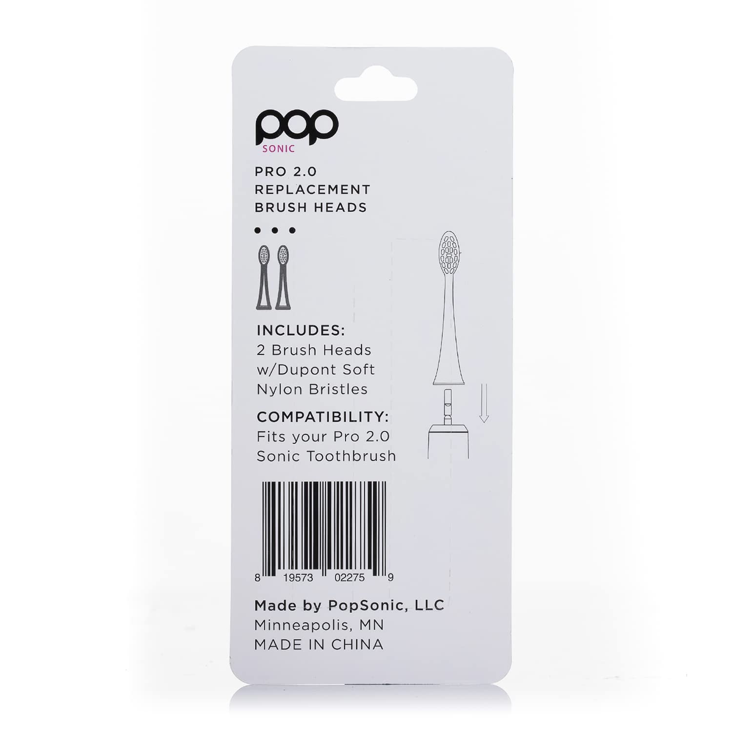 Two brush heads per pack