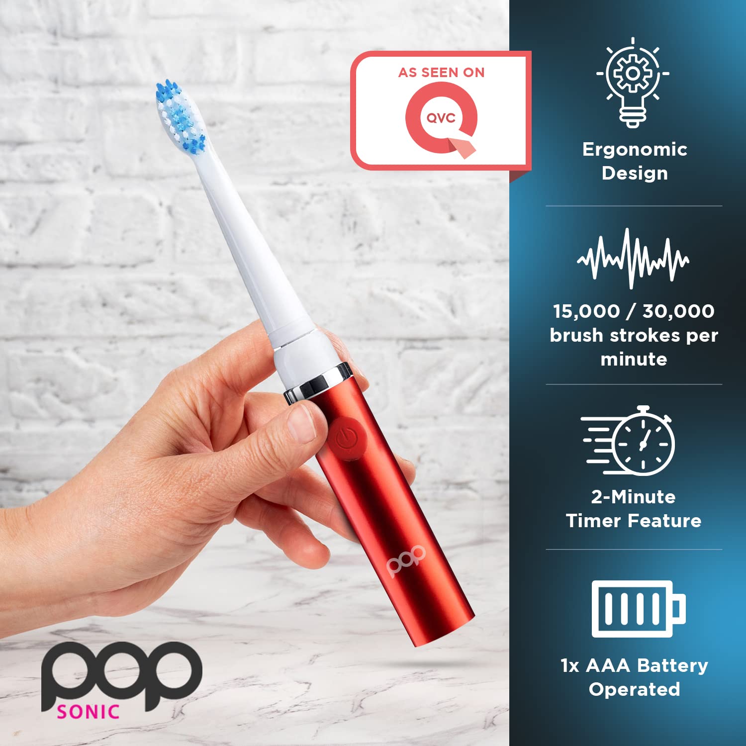 Go Sonic toothbrush with snap-on cap