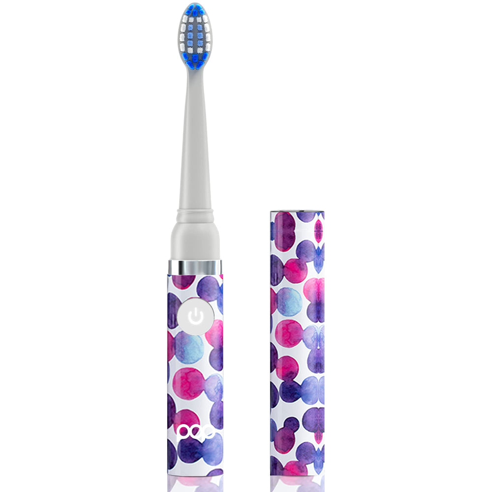 Side angle view of Pop Sonic Electric Toothbrush Purple Bubble