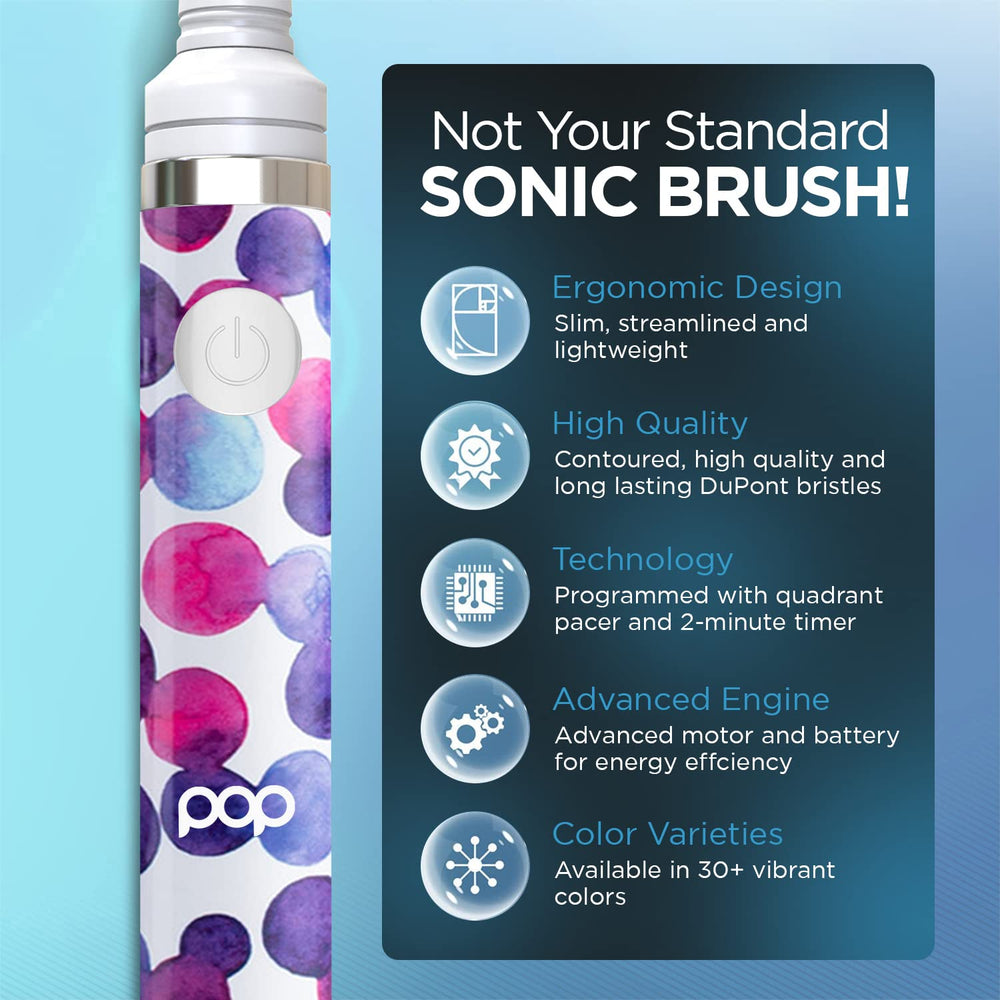Replacement brush head for Pop Sonic Purple Bubble toothbrush