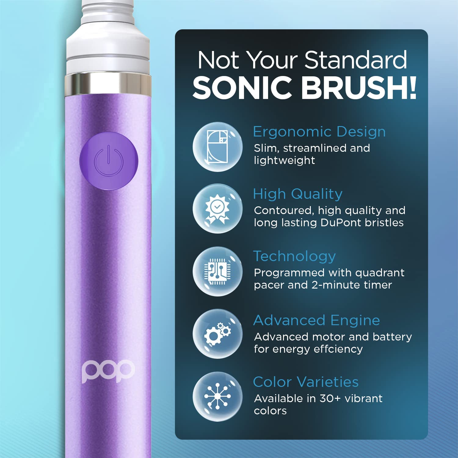 AAA battery and battery compartment for Pop Sonic Purple toothbrush