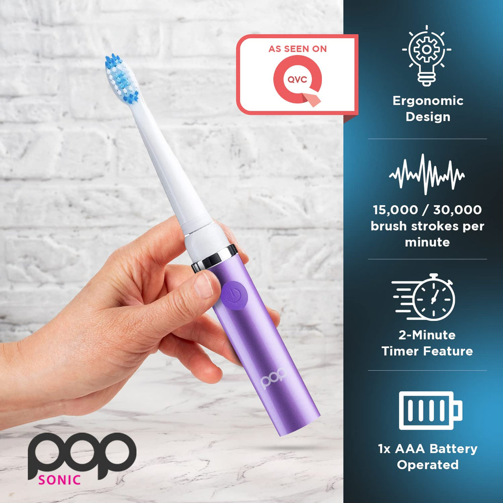 Purple Go Sonic cap with replacement brush head