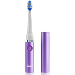 Pop Sonic Purple travel toothbrush side view