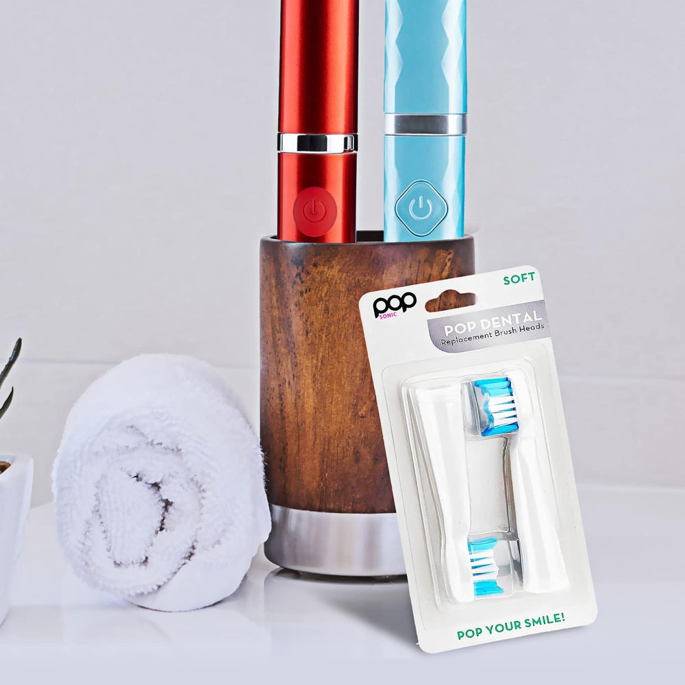 Slim design replacement head reaches hard-to-clean areas