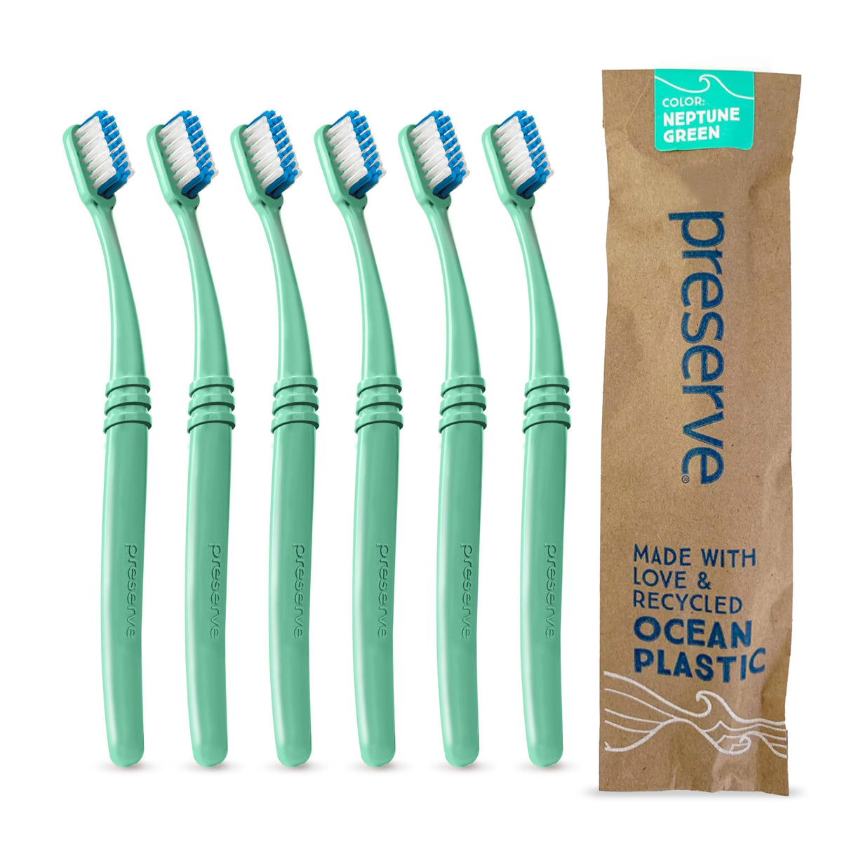 POPI Adult Toothbrush Neptune Green – front view