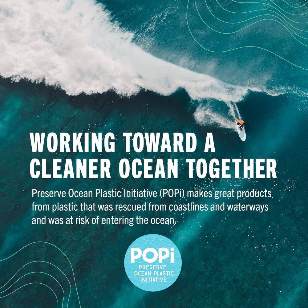 Product packaging for POPI Neptune Green toothbrush