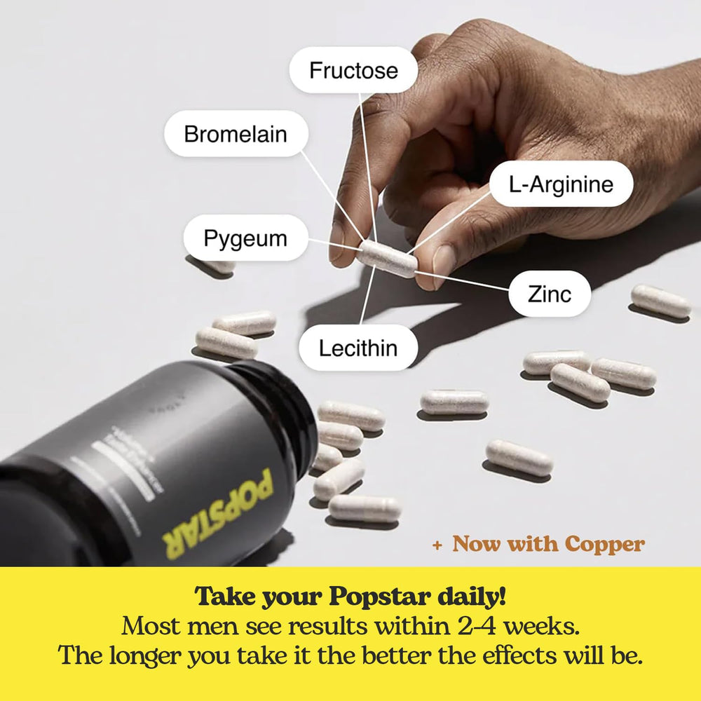 Front packaging of POPSTAR Labs Semen Volume Booster