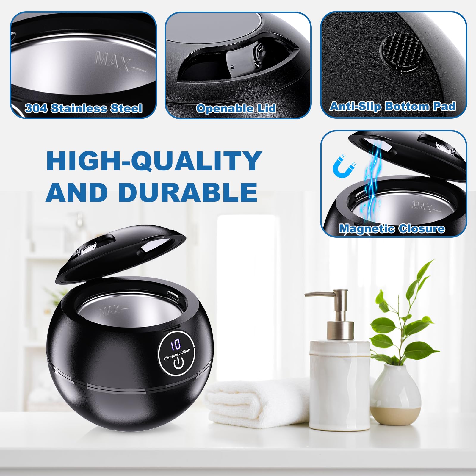 Portable dental cleaning pod with 190ml capacity
