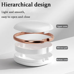 Portable magnetic-closure retainer storage box