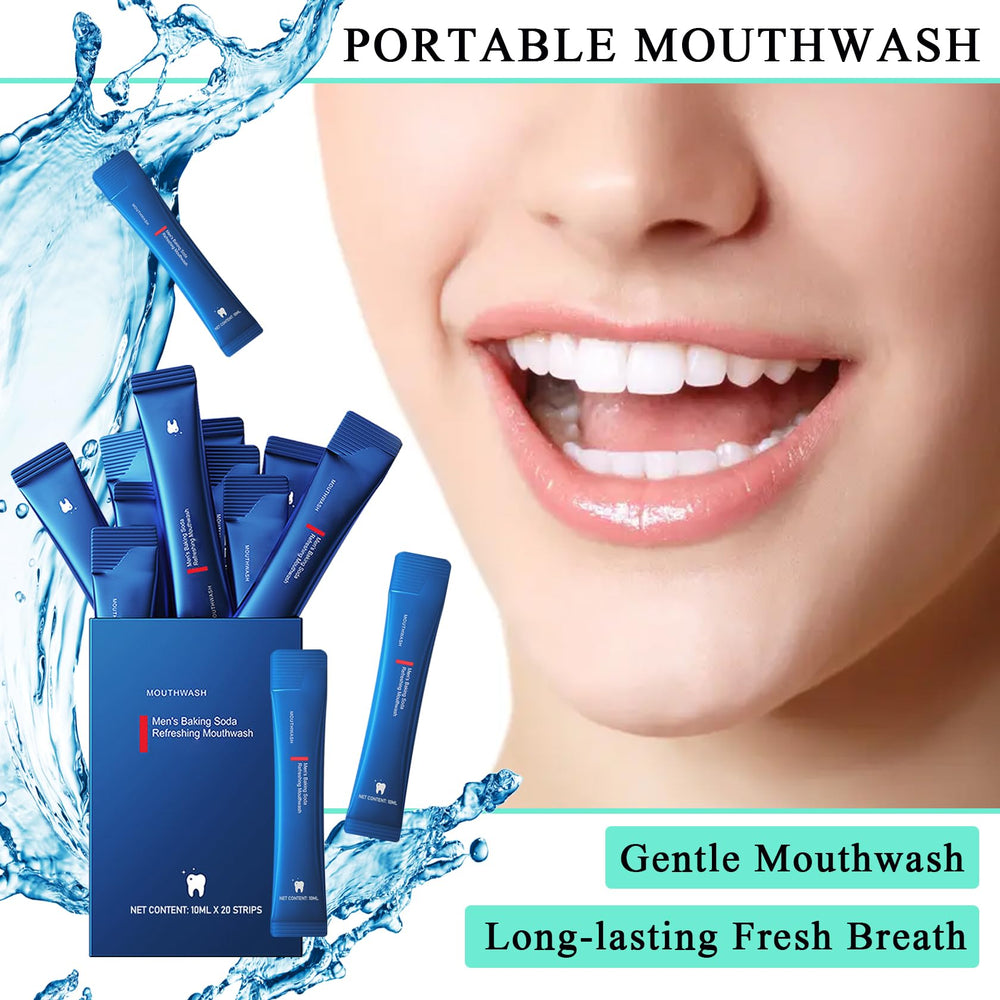 Portable mini mouthwash travel set with 60 sachets