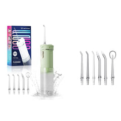 Portable mini water flosser with telescopic tank extended