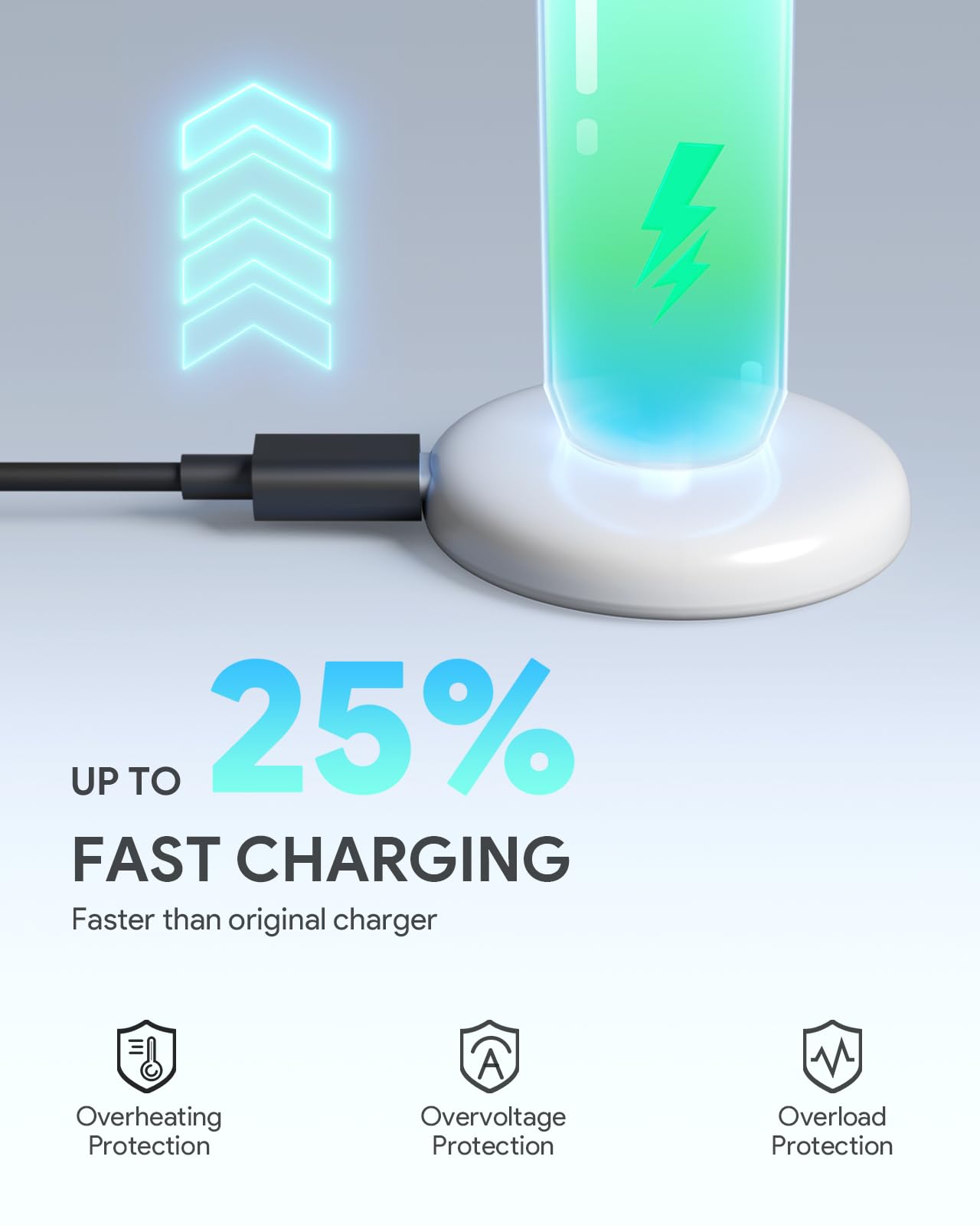 Compact portable toothbrush charger for on-the-go use