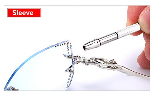 portable travel-size eyewear repair kit in use