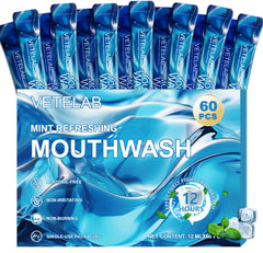 60-pack of portable TSA-approved mouthwash packets, 0.4oz each