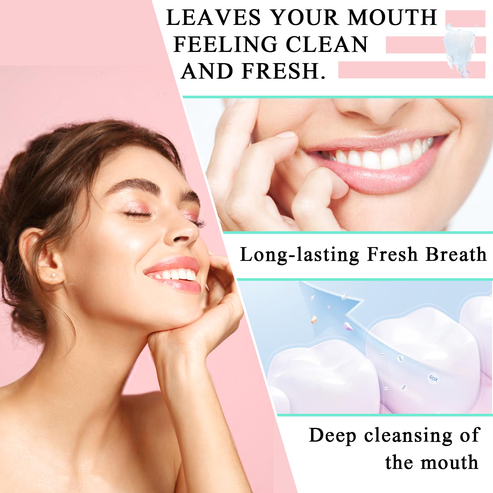 Portable travel mouthwash sachets for easy carrying