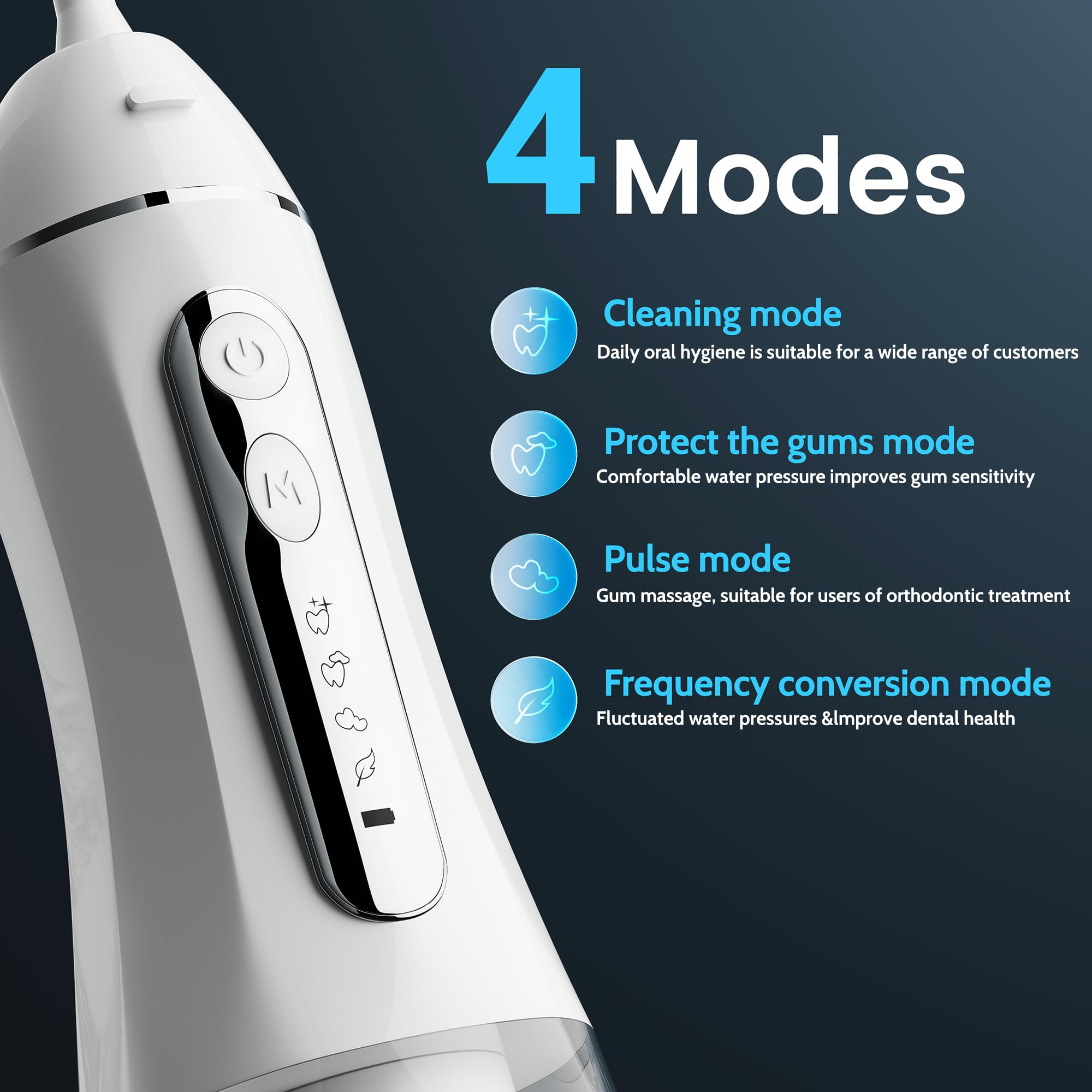 Portable travel-sized water flosser