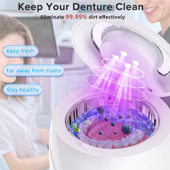 Portable ultrasonic cleaner in operation with quiet mode