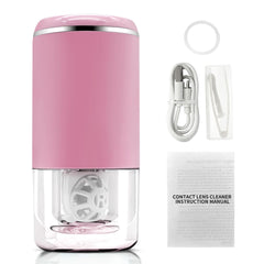 Portable Ultrasonic Contact Lens Cleaner Pink - front view