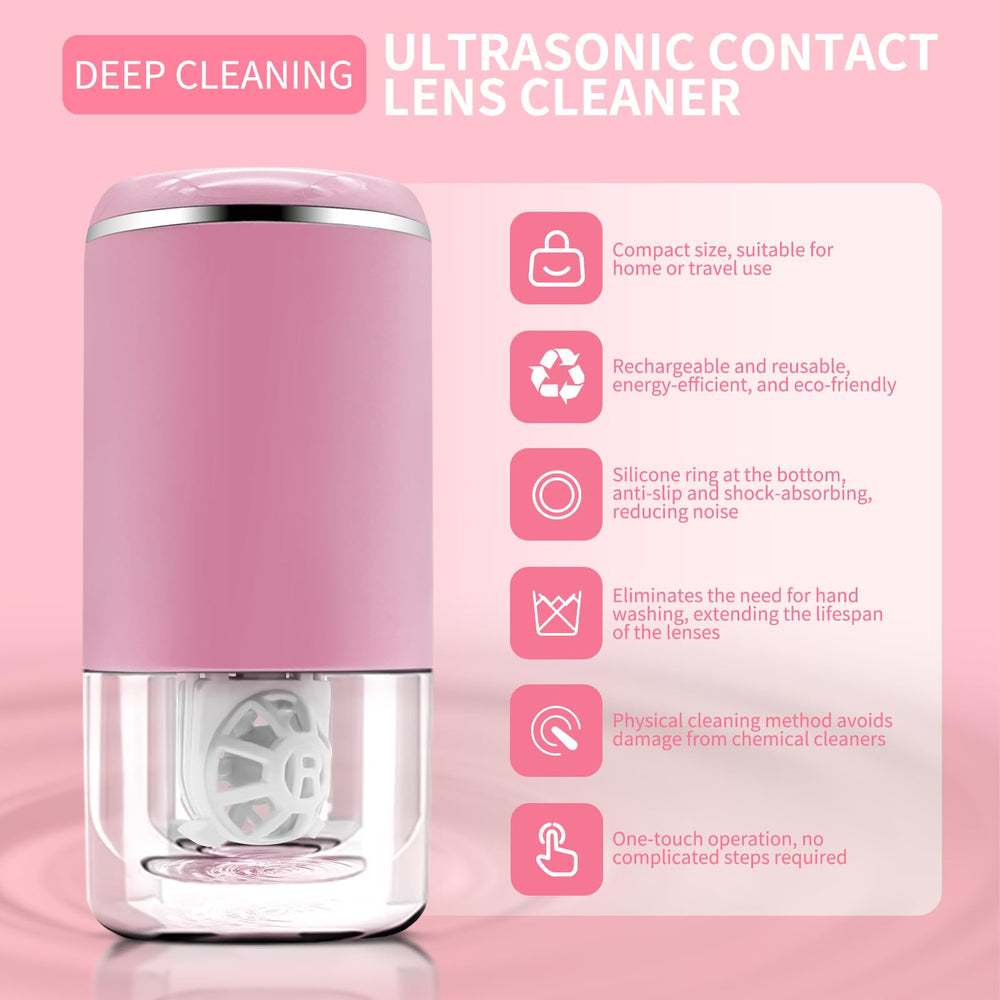 360° cleaning chamber detail of pink lens cleaner