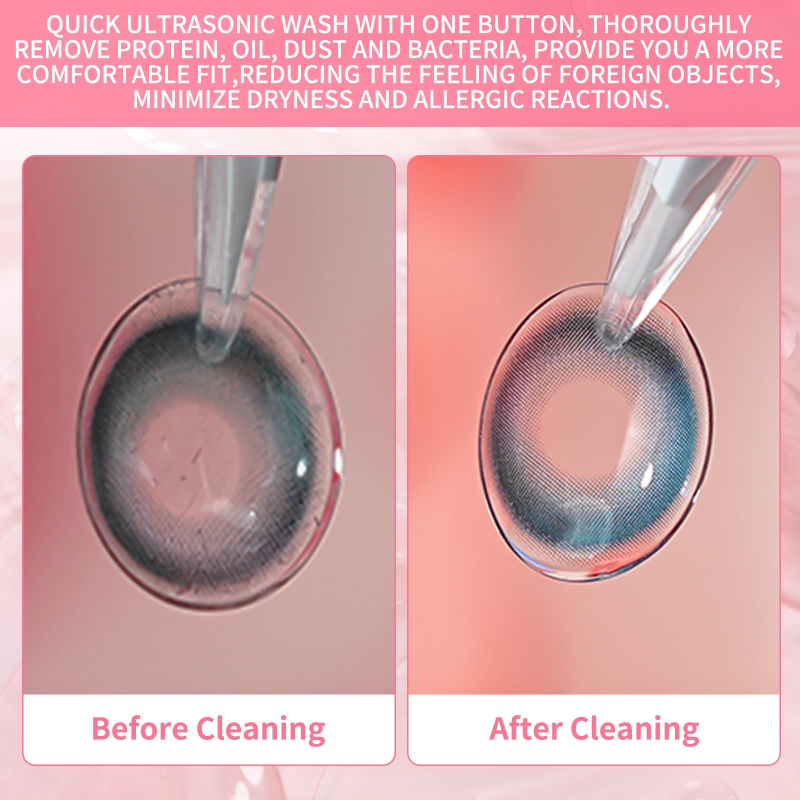 3-minute automatic cleaning cycle in pink device