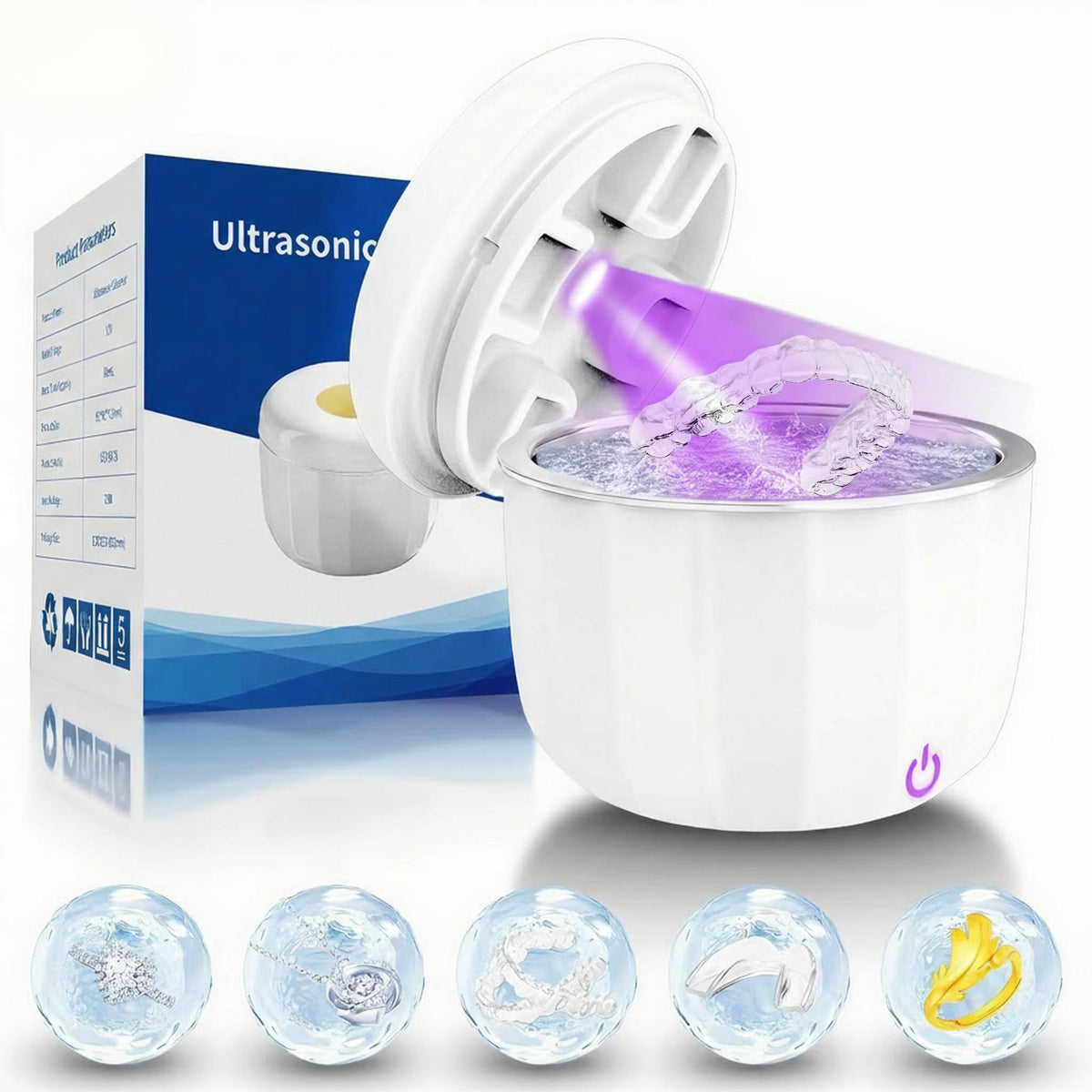 Portable Ultrasonic Retainer Cleaner front view