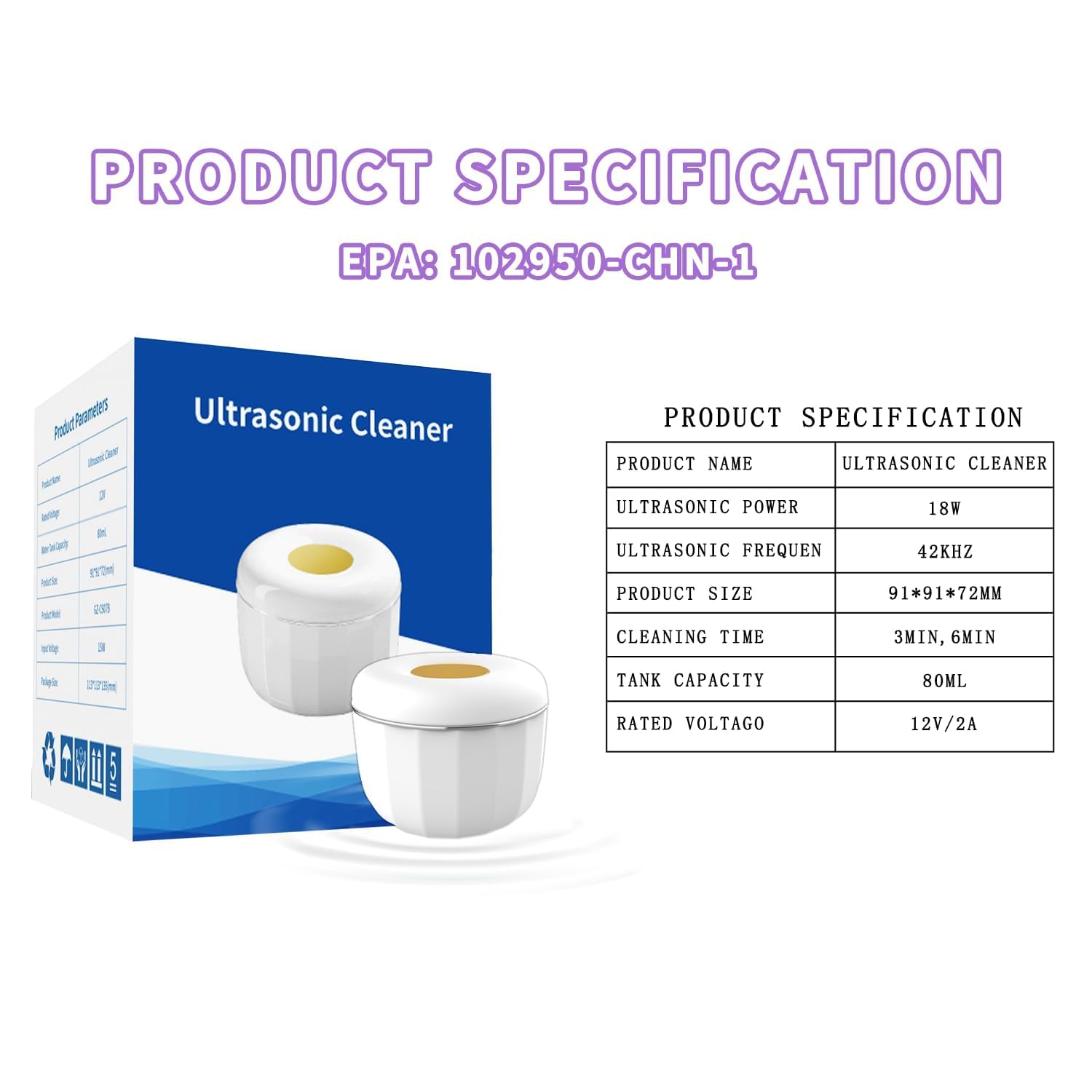 Cleans dental appliances, jewelry and diamonds