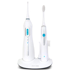 Front view of Poseidon Irrigator and Toothbrush Combo